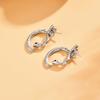 Vintage Punk Gold Color Snake Shaped Stud Earrings For Women Men Gothic Hip Hop Animal Piercing Earrings Jewelry Accessories
