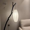 Teahouse Study Atmosphere Wabi-sabi Lantern Floor Lamp with Retro Branch Design