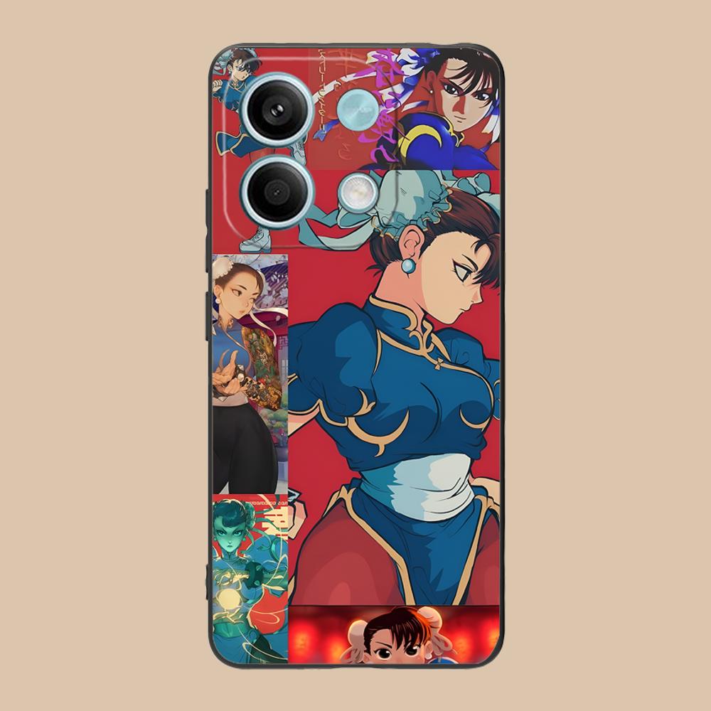 Street Fighter Chunli Phone Case for POCO F7 F6 F5 F4 F3 F2 Pro GT C75 C71 C65 C61 C40 Pro Ultra Colorful Printing Cover Pretty