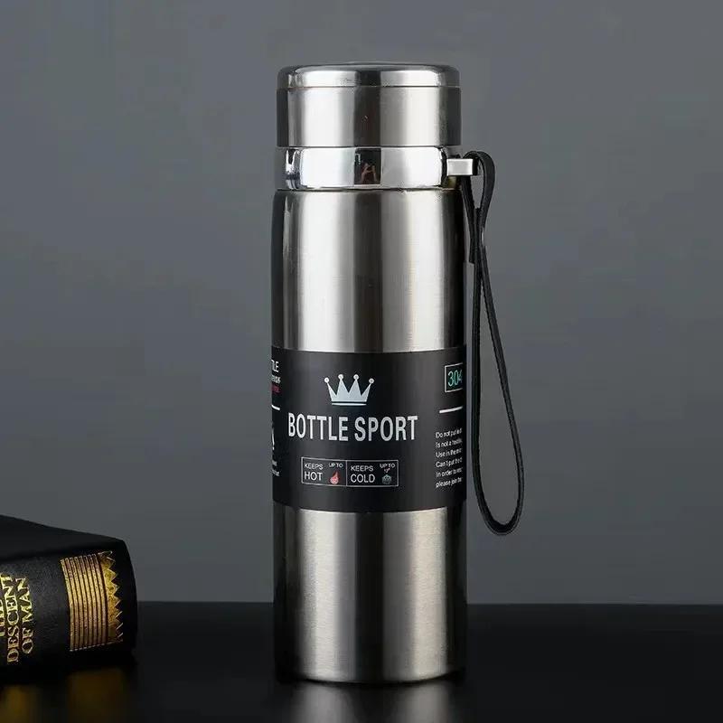 1L Thermoswasserflasche Hält Kaltes und Warmes Wasser Thermosflasche für Wasser Tee Kaffee Isolierflaschen Edelstahl Thermosflasche