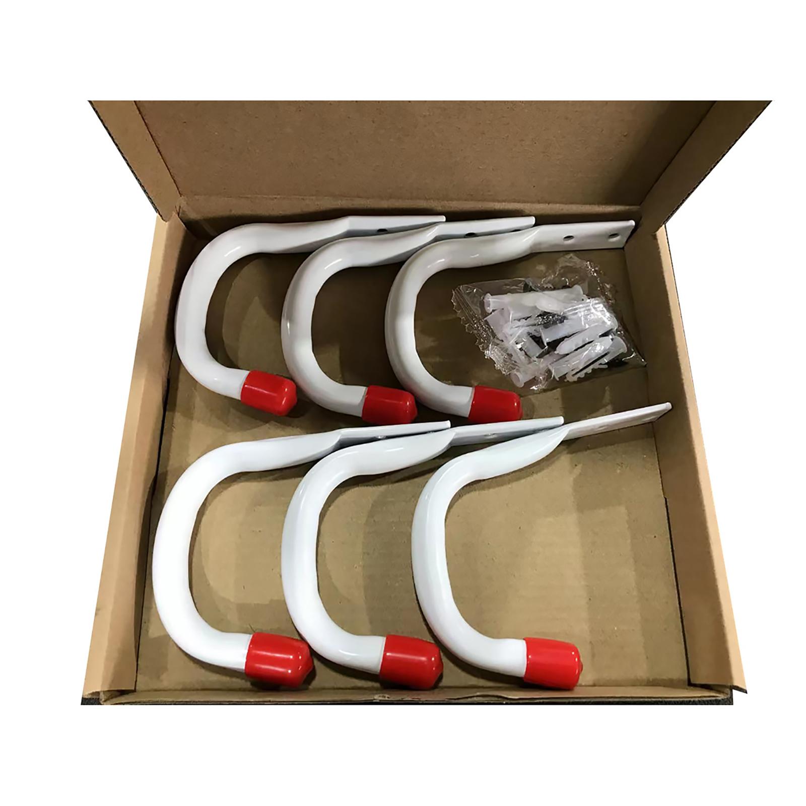 

Настенные крючки для хранения инструментов в гараже в форме буквы U 6PC белый