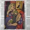 Classic Picasso Oil Painting Retro Kraft Paper Poster for Decor