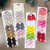 10Pcs/Set New Cute Solid Ribbon Bowknot Hair Clips For Baby Girls Handmade Bows Hairpin Barrettes Headwear Kids Hair Accessories Quality