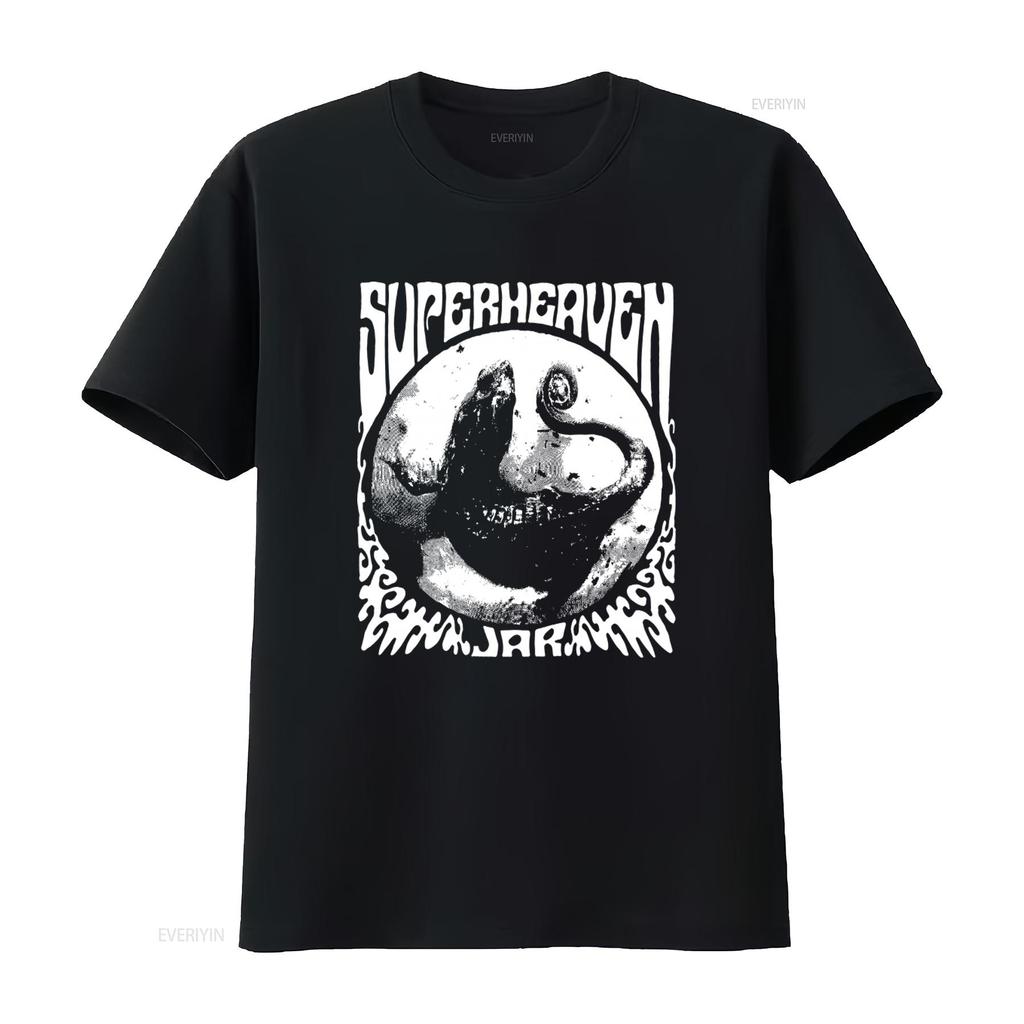 Superheaven T Shirt Unique Monster Print Design for Men Stylish and Comfortable Streetwear vintage Washed Casual