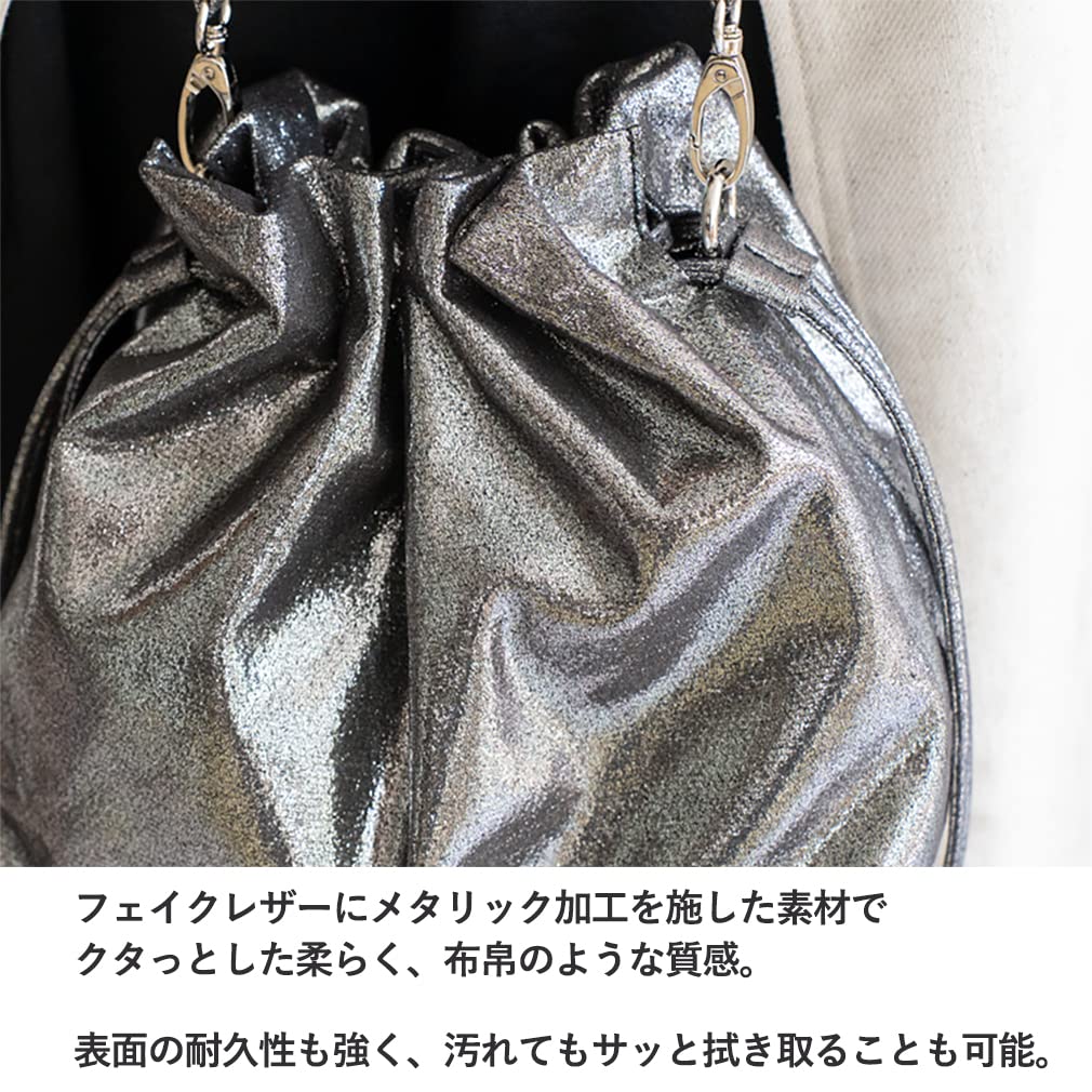 VITAFELICE Metallic 2-Way Shoulder Bag for Women (inb-10059p) (Silver)