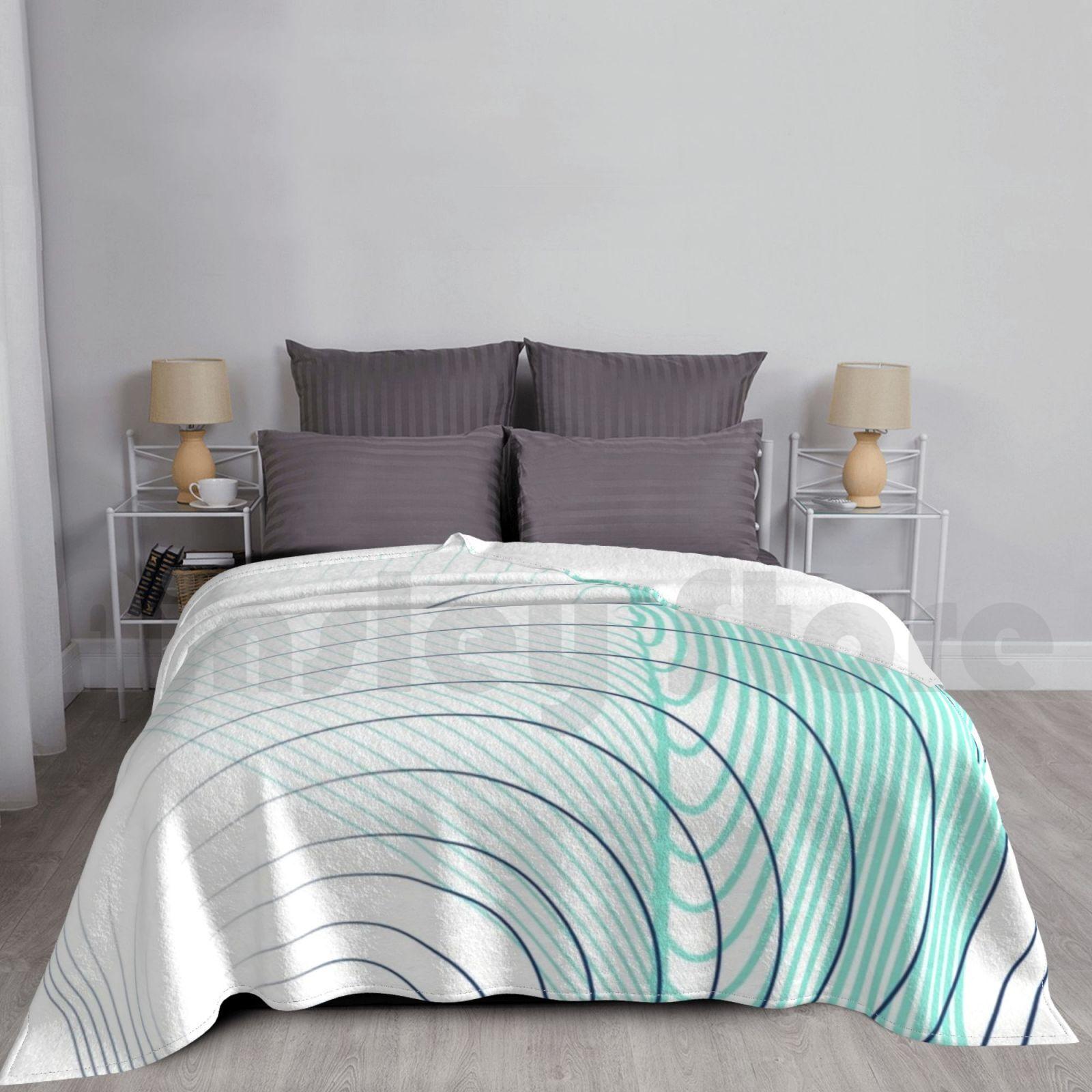 Blanket Ziggyziggi Abstract Shape 446 Abstract Shapes Abstract Art Harmonograph Modern Design Size: 75*100cm, Weight: 230 GSM