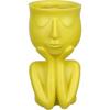 Resin Head Planter Face Flower Pot 6 inch Tiny Human Shaped Flower Vases Succulents Pots Desktop Decoration for Home Office Indoor Outdoor Gardening