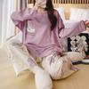 Long-Sleeved Maternity Pajamas Large Size Pajama Suit Sweet Homewear Suit  Maternity Use