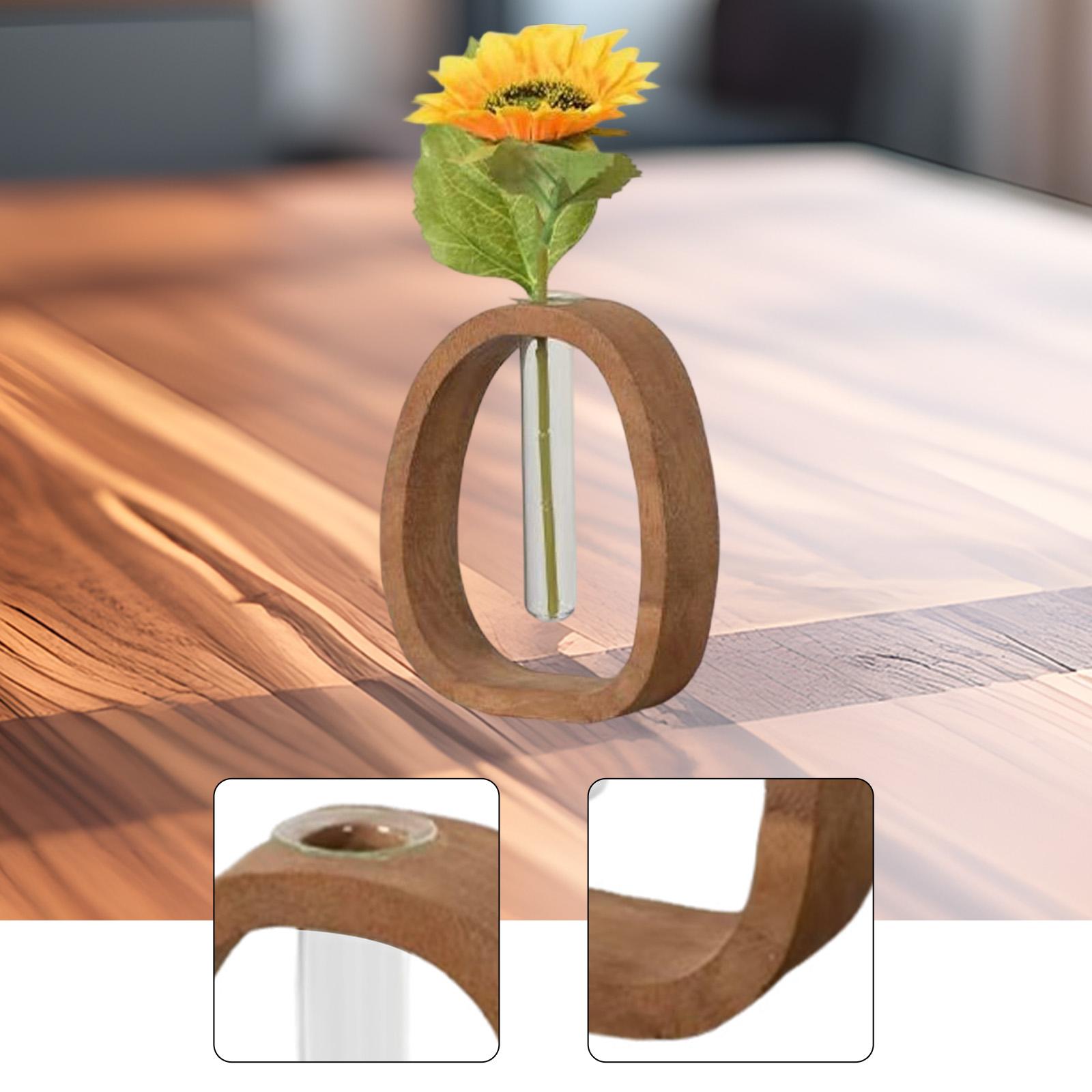 

Test Tube Flower Vase Modern Nordic Style Creative Clear Planter Terrarium Plant Vase for Desk Desktop Indoor Wedding Office