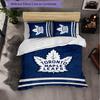Set Biancheria da Letto 3 Pezzi in Microfibra con Motivo Toronto Maple Leafs Decorativo Copripiumino per Camera da Letto Uso Domestico