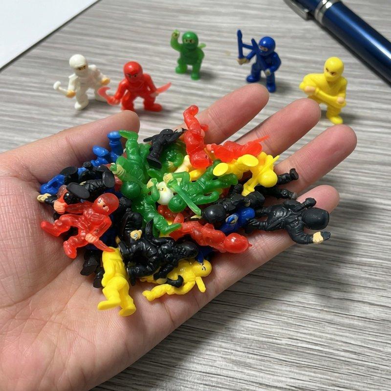 Mini Ninja Actionfigur Kinder Spaß Spielzeug Cartoon Anime Actionpuppe Kapsel Drehei Kleines Spielzeug Jungen Geburtstagsgeschenk