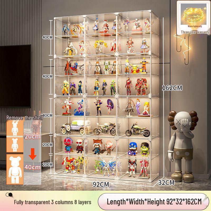 Lego Vitrine: Staubdichtes Transparentes Aufbewahrungsregal für Kleine Ornamente und Spielzeug