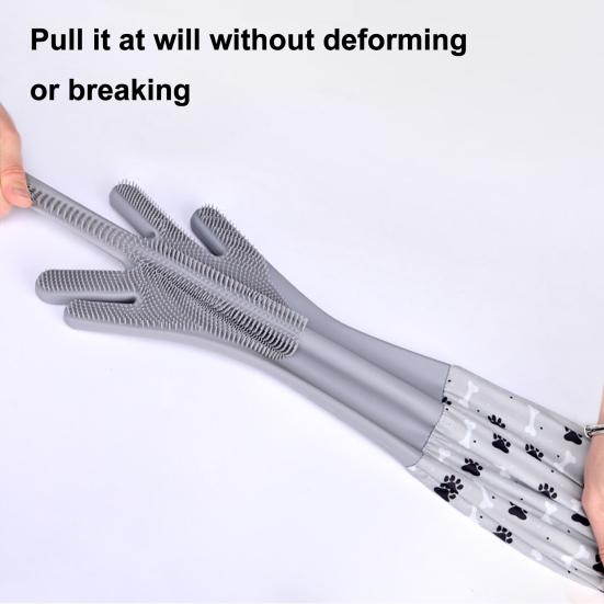 Pet Bathing Gloves, Silicone Hair Removal and Massage Gloves, High-Density Teeth Cleaning Gloves, Pet Grooming Gloves for Cats and Dogs