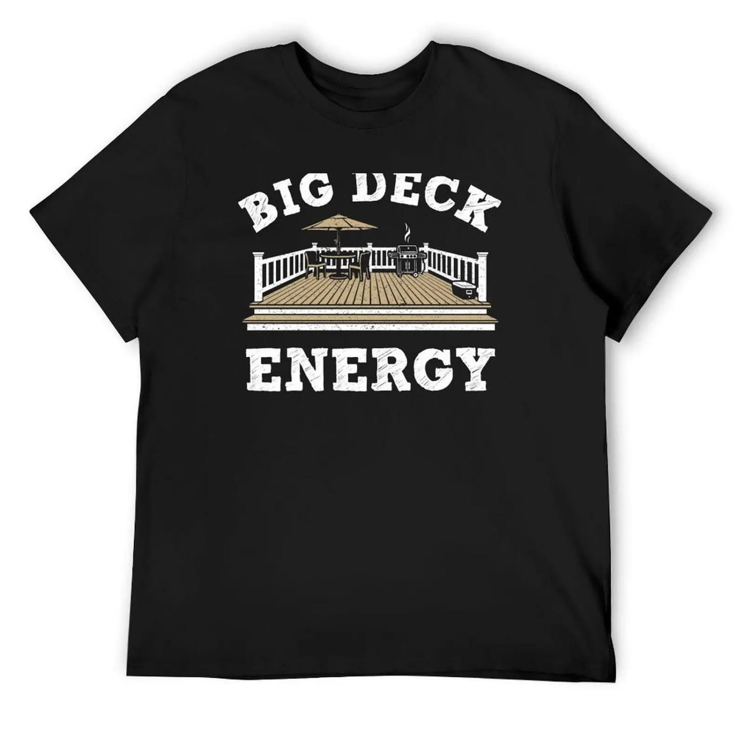 Футболка Big Deck Energy с принтом животного для мальчиков, кастомные футболки, одежда для мужчин XXXXXL чёрный