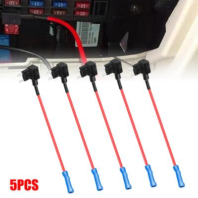12V Car Fuse Box Holder 5 Pcs APM Tap Mini Blade Micro ATM Adapter Auto Motri Insurance