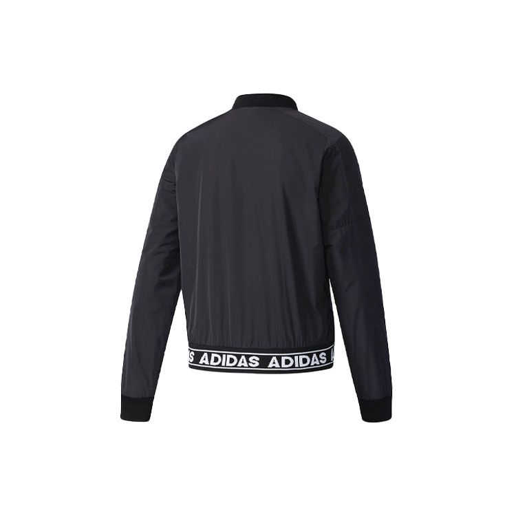 Adidas Alphabet Logo Print Sports Woven Casual Jacket Women Jacket Black CE2535