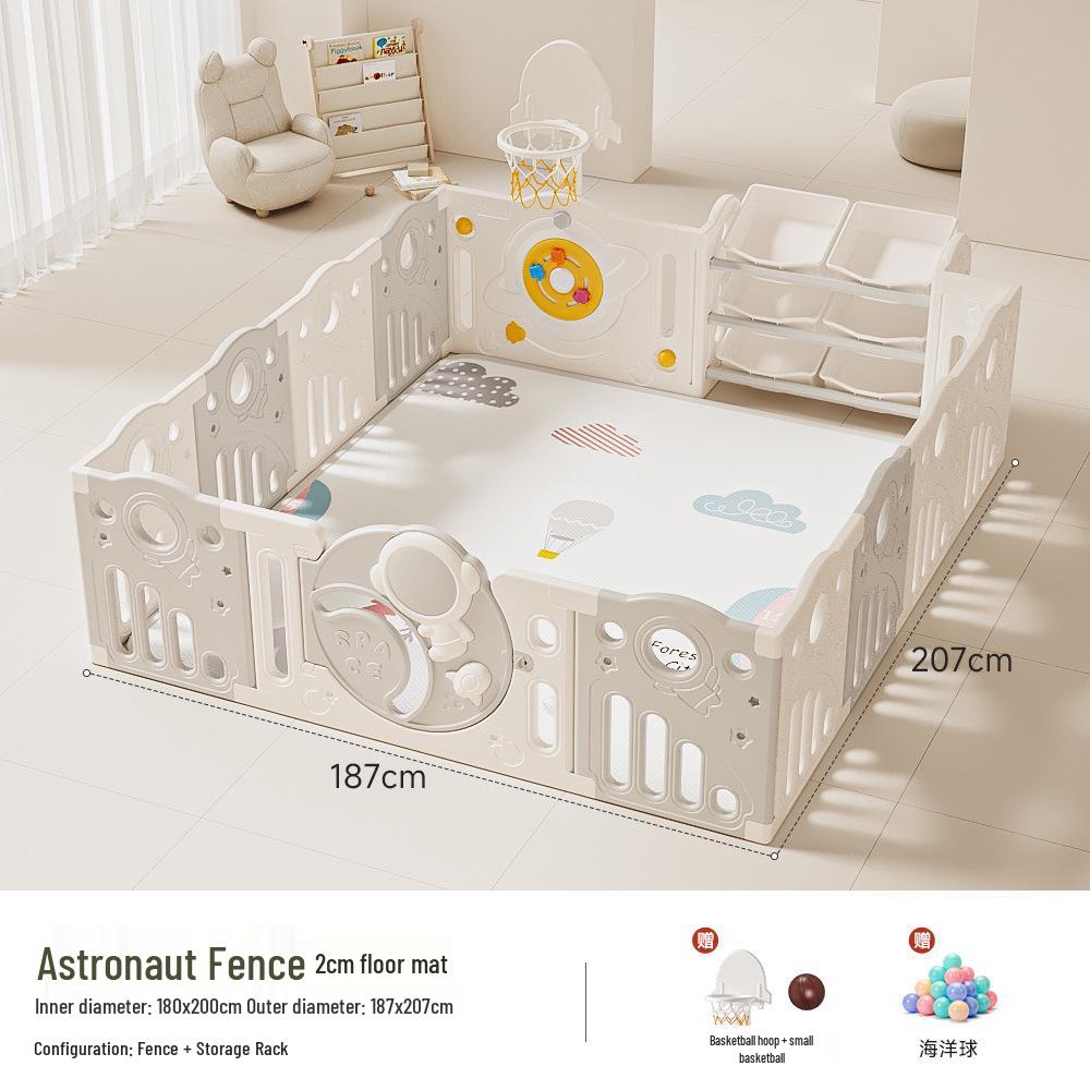 Baby Playpen and Crawling Mat: Indoor Infant Safety Fence for Living Room Floor.