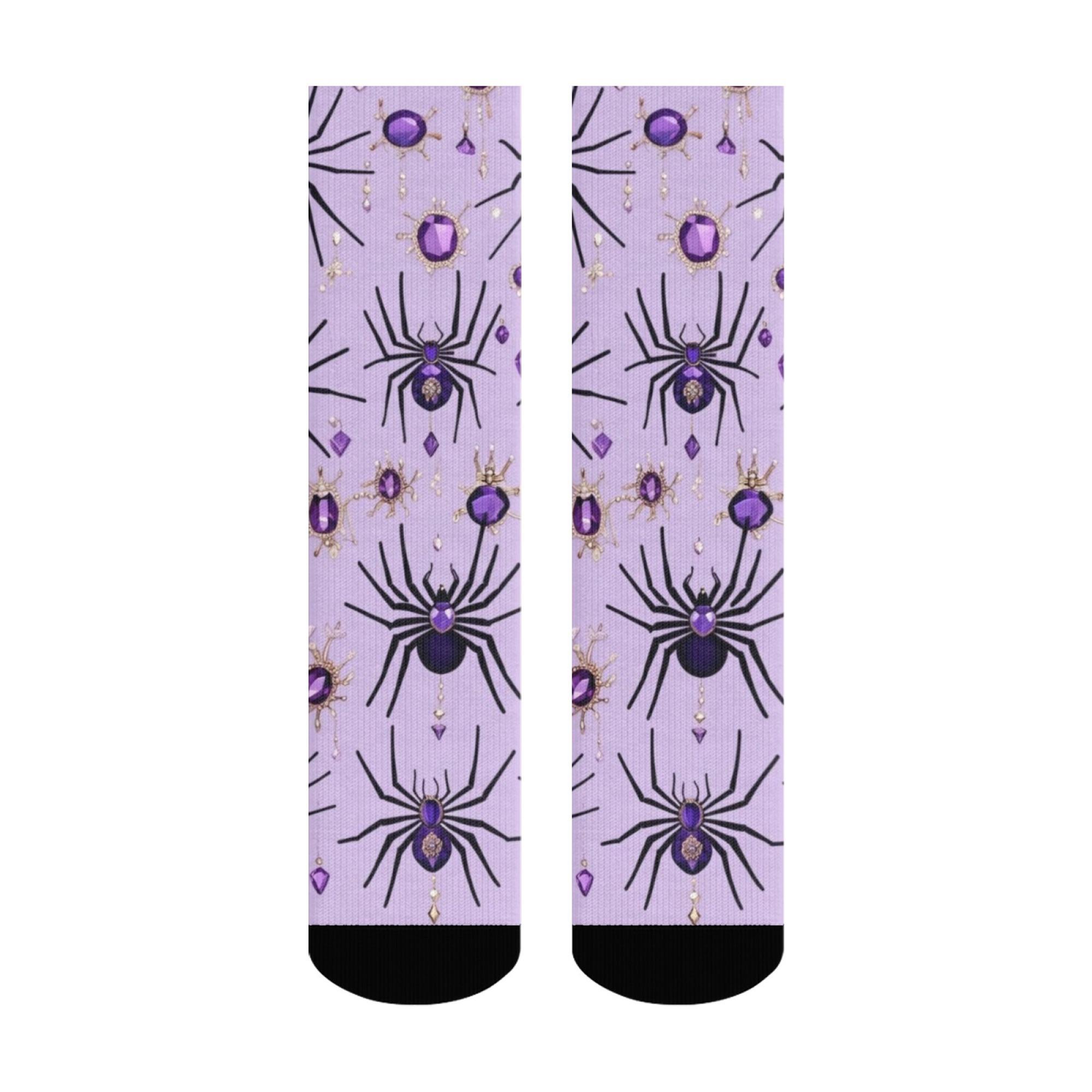 

1 пара всесезонных носков до щиколотки с классическим принтом в виде паука из полиэстера, носки для повседневной носки, спорта и активного отдыха для мужчин и женщин