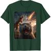 Cat Selfie with T-Rex Dinosaur Funny Cat T Rex Shirt Meme T-Shirt