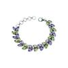 Handmade Amethyst Peridot Bracelet 925 sterling silver women's Bracelet gift for her