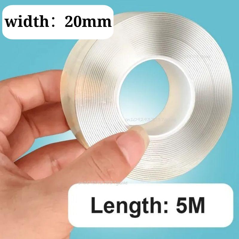 1 Roll Transparent Double Sided Nano Tape, Waterproof Wall Stickers, Reusable Heat Resistant home improvement