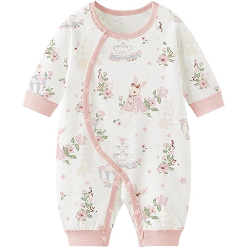 TONGTAI Baby Pure Cotton Long Sleeve Romper Bodysuit