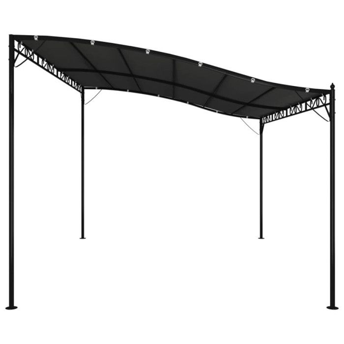 VidaXL Auvent anthracite 4x3 m 180 g/m² tissu et acier, belvédère, gazebo, tente de réception, belvédères, gazebo de jardin, 362395