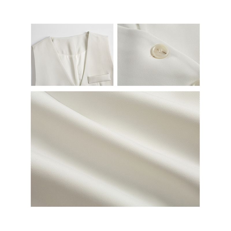 Design Sense Wszechstronna kamizelka garniturowa Kamizelka damska Czarny podkoszulek Odzież wierzchnia