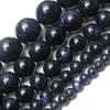 Beyond Crystal Blue Sandstone Round Beads for DIY Handmade Jewelry