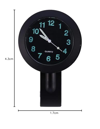 Motorcycle Clock Waterproof Radio Digital Aluminum Handlebar Mount Watch, Motorcycle