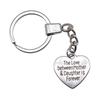 Minimalist Tags Heart Keychain Text Love Theme Key Ring 30mm Ring