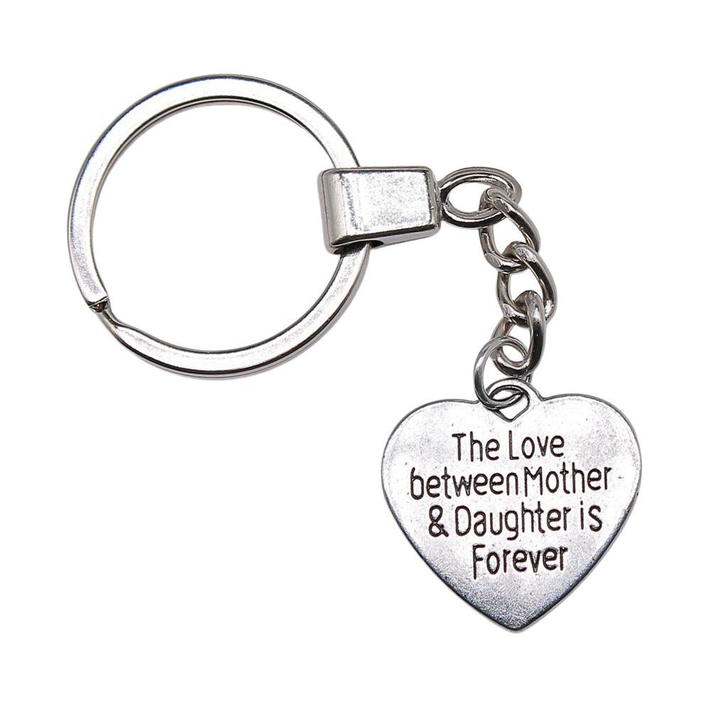Minimalist Tags Heart Keychain Text Love Theme Key Ring 30mm Ring