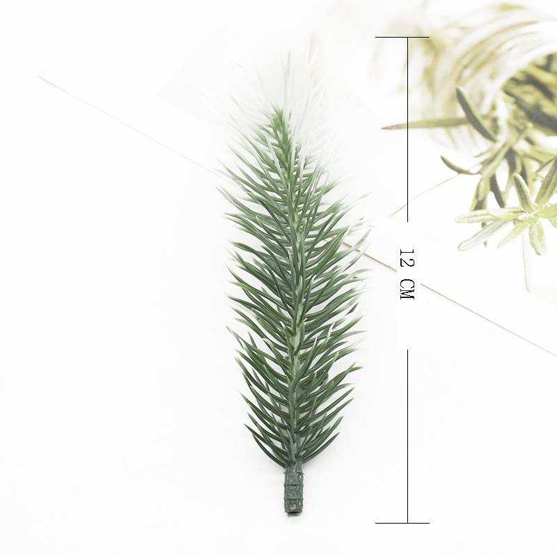 30/60Pcs Artificial Plants Plastic Pine Needles Snowflake Christmas Atmosphere Decor Home Living Room Gift Box Fillers Ornaments