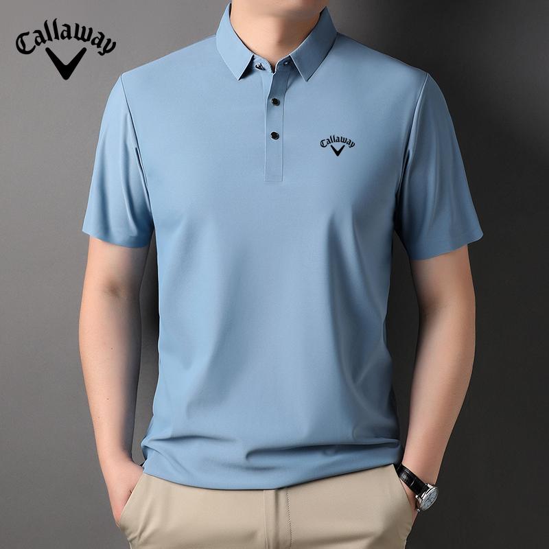 

Callaway 2025 Summer Men s New Embroidered Solid Color Moisture Absorbing Quick Drying Golf Polo Shirt 2XL
