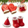 Indoor Christmas Decoration Supplies Theme Ornaments, Santa Hats/Boots/Gloves Decorative PLA Figures, 3D Printed Holiday Crafts for Home Showcase