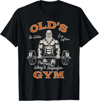 Old_s Fitnessstudio Logo Training Vater Opa Gewichtheben Alte Männer Fitnessstudio Geschenk Unisex T-Shirt