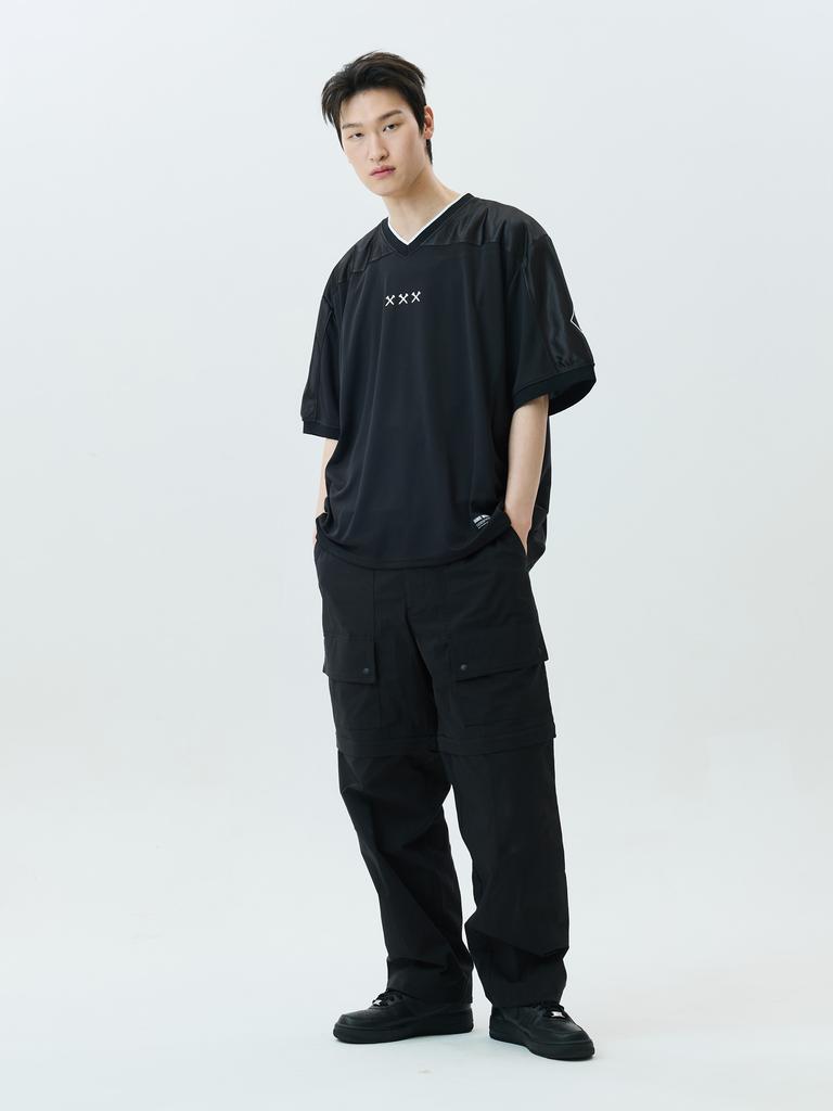 Jeimiweseuteu Detachable Fatigue Cargo Stretch Pants (Black)