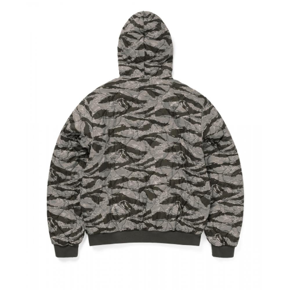 Thisisneverthat Quilted Hooded Jacket Olive