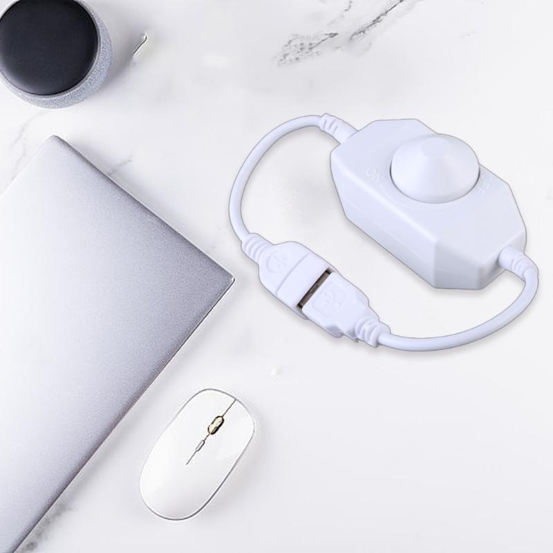 DC5V Stufenlose USB Manuelle Drehknopf LED Dimmschalter für LED Streifen Licht Helligkeitsanpassung USB Lüfter Geschwindigkeitsregler