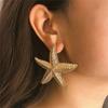 2 Pairs Summer Beach Starfish Stud Earrings For Women Cartilage Tragus Piercing Jewelry Fashion Vacation Accessories