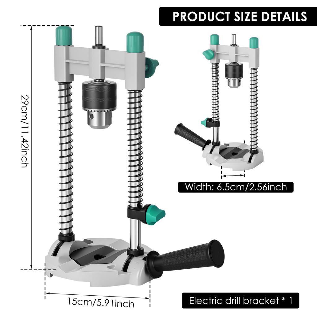 Mehrwinkel-Bohrführung Multifunktionale Bohrführung Ständer Präziser 45°-90° Winkel Elektrischer Bohrerhalter Ständer Universelles Bohren