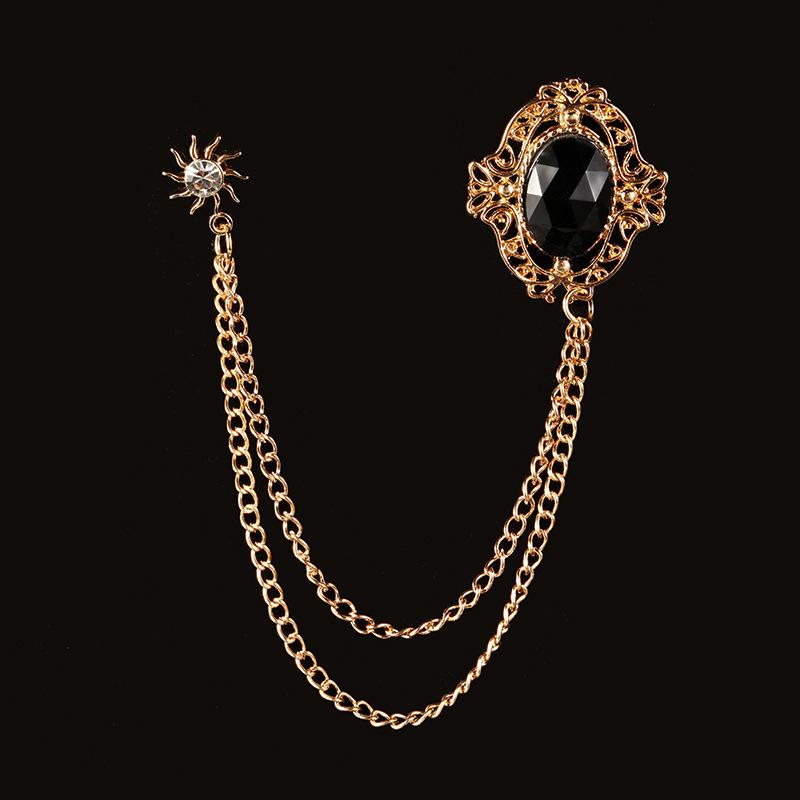 

Зимняя мода Рубиновый свитер цепочка брошь, темперамент элегантный прием событие одежда универсальный корсаж