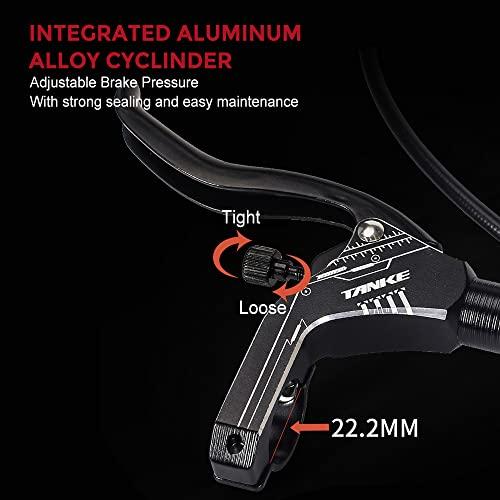 YALIYA Hydraulisches E-Bike Bremsenset mit 160mm Bremsscheiben, Hydraulische Scheibenbremshebel für vorne und hinten für Elektrofahrräder, Fahrräder und Roller