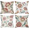 Floral Patterned Throw Pillows For Home Decoration Polyester Pillowcase, Sofa Decorative Cushion Cov Headboard Pillow