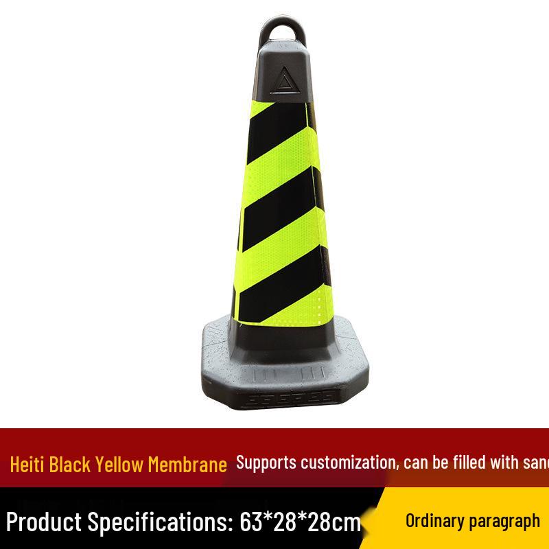Reflective Plastic Traffic Cone - No Parking Warning Barrier Roadblock