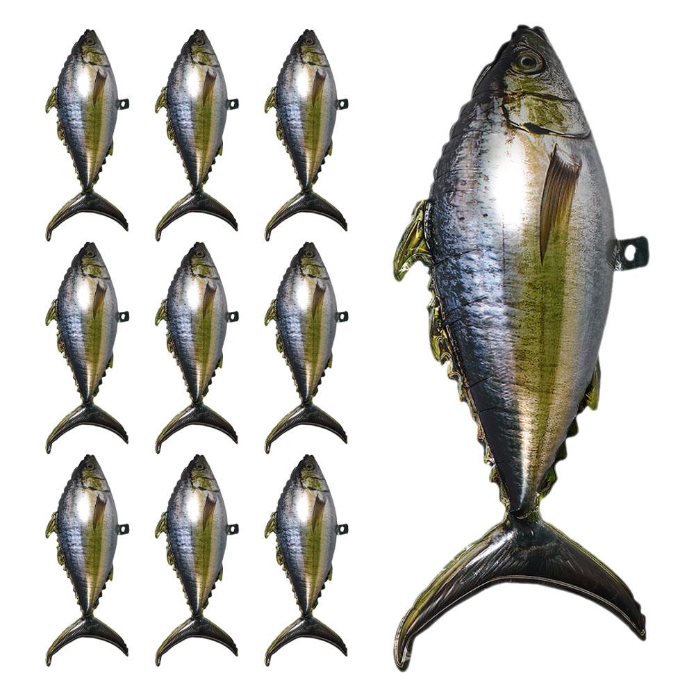 10pcs Inflatable Fish Balloons Aluminum Foil 3D Ocean Simulation Tuna Inflatable Ball Birthday Party Decoration Balloon