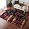 Retro Black Horror Film Themed Carpet Rug for Living Room Decor Soft Carpet Sofa Bedroom Nonslip Floor Mat for Fans Home Doormat