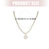 Romantics Heart Shaped Artificial Pearls Necklace Clavicle Chain Adjustable Length Neckchain for Women Girls