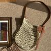 NEW Summer Women's Rattan Crochet Beach Tote Handbag Vintage Straw Woven Shoulder Bag for Casual Commute
