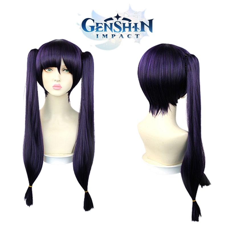 Genshin Impact Mona Wig Hairpiece Adult Cosplay Props Halloween Party Carnival